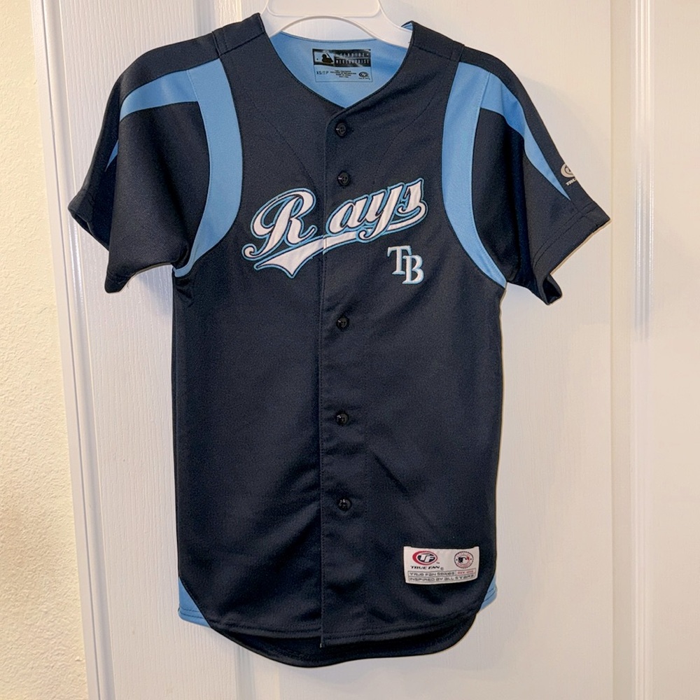 MLB Tampa Bay Rays True Fan Mens/Young Mens Jersey Size XS